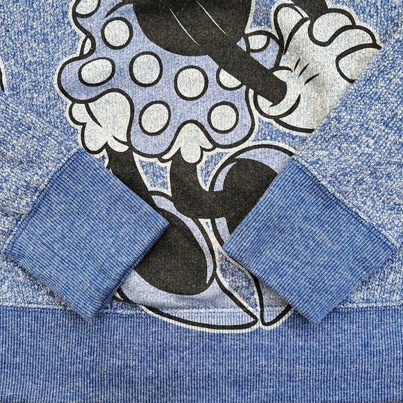 Disney Parks Size Small Disneyland World Official Minnie Mouse Blue Sweatshirt - Picture 4 of 6